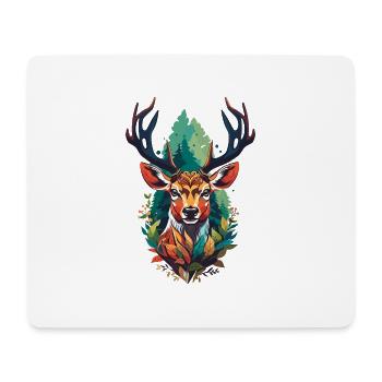 Deer - Mouse Pad (horizontal) - white - Front