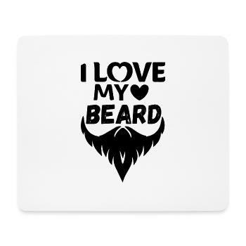 I love my beard - Mouse Pad (horizontal) - white - Front