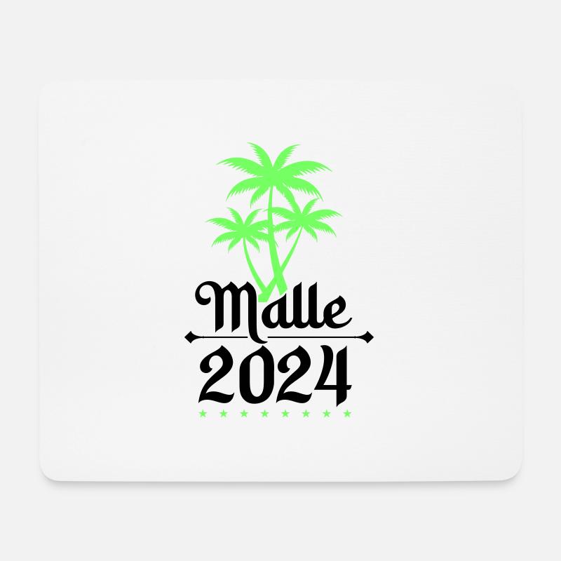 malle 2024 palmen - Mousepad (Querformat) - Weiß