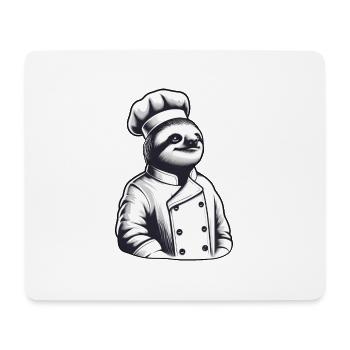 Stolzer Faultier-Koch: Meister der Küche - Mousepad (Querformat) - Weiß - Vorne