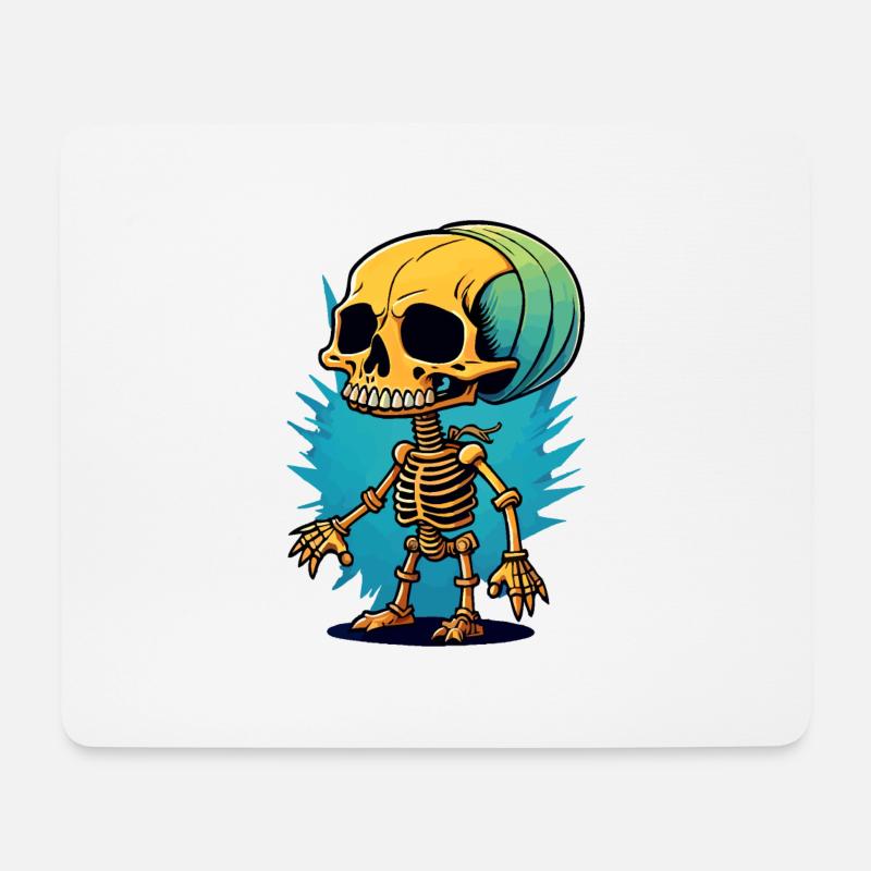 Skelett - Mousepad (Querformat) - Weiß