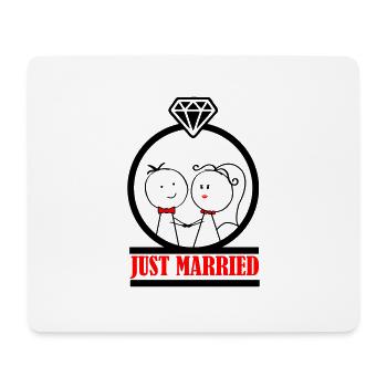 couple vient de se marier 002 - Tapis de souris (format paysage) - blanc - Devant