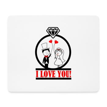 i love you 2 - Mouse Pad (horizontal) - white - Front