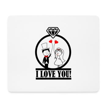 love you 1 - Mouse Pad (horizontal) - white - Front