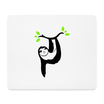 faultier 01 - Mousepad (Querformat) - Weiß - Vorne