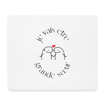 Ich werde eine große Schwester sein - Mousepad (Querformat) - Weiß - Vorne