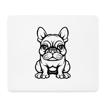 Bulldogg Dog Comic - Mouse Pad (horizontal) - white - Front