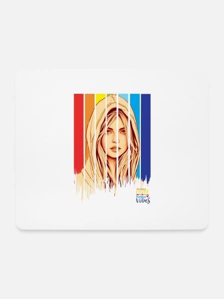 Positive, positive Stimmungen für das Leben - Mousepad (Querformat) - Weiß