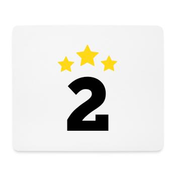 2 ans étoile - cadeau de 2 e anniversaire - Tapis de souris (format paysage) - blanc - Devant