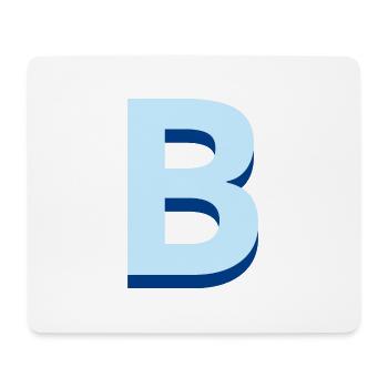 Letter b blue pop and modern - Mouse Pad (horizontal) - white - Front