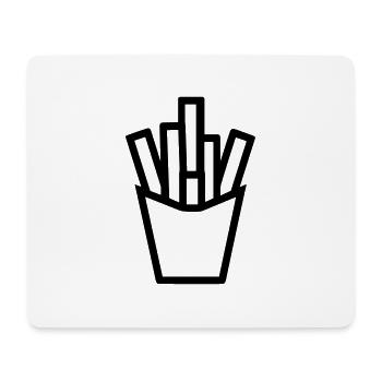 Frites - Tapis de souris (format paysage) - blanc - Devant