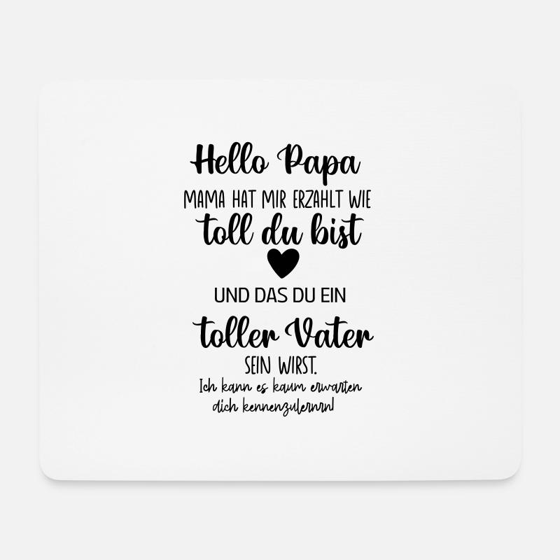 Papa Papi Vater Tochter Sohn Vatertag Männer Shirt - Mousepad (Querformat) - Weiß