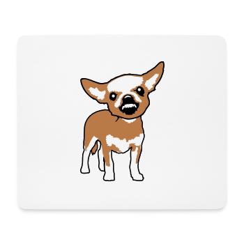 Chihuahua Kleiner Hund Böse Knirschen Nervig Wut - Mousepad (Querformat) - Weiß - Vorne