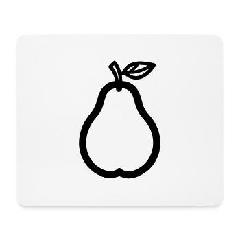 Birne - Mousepad (Querformat) - Weiß - Vorne