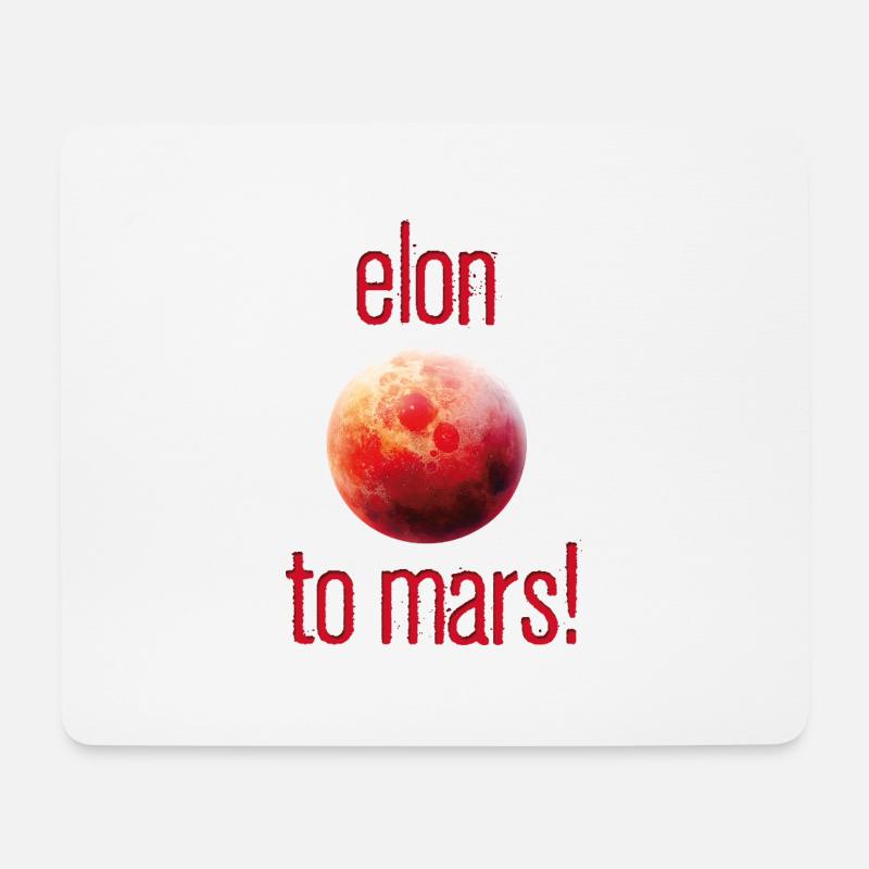 Funshop-elon to mars - Mousepad (Querformat) - Weiß
