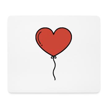 Herzluftballon Herz Luftballon - Mousepad (Querformat) - Weiß - Vorne