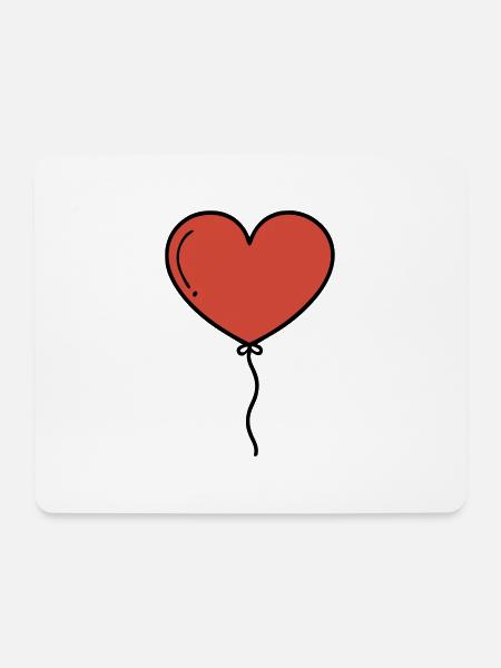 Heart Balloon Heart Balloon - Mouse Pad (horizontal) - white
