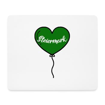 Steiermark Herz Luftballon - Mousepad (Querformat) - Weiß - Vorne