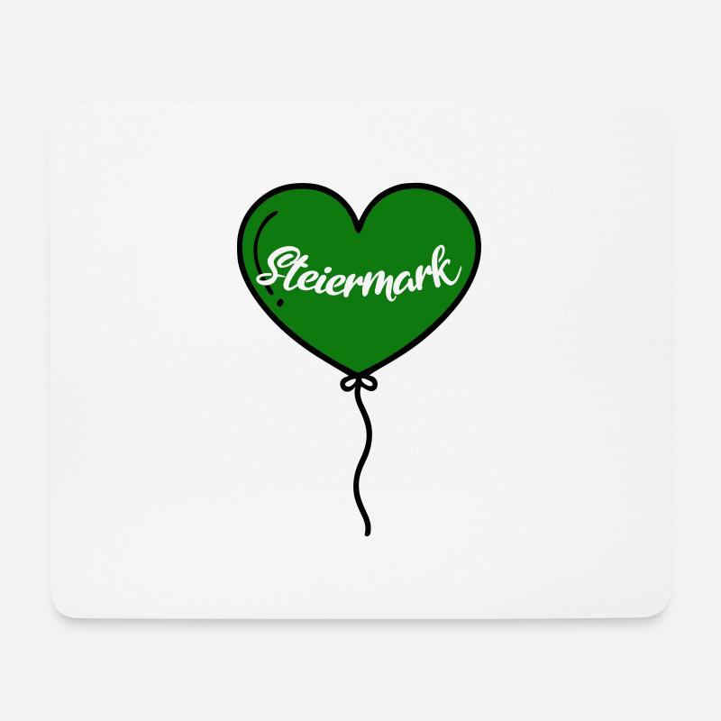 Steiermark Herz Luftballon - Mousepad (Querformat) - Weiß