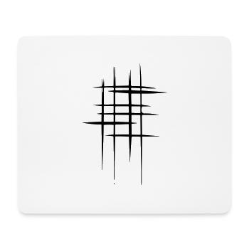 Hashtag - Mousepad (Querformat) - Weiß - Vorne