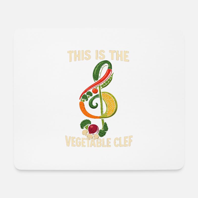This is the vegetable Clef - Mousepad (Querformat) - Weiß