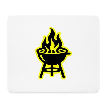 Grill Symbol Fire - Mouse Pad (horizontal) - white - Front
