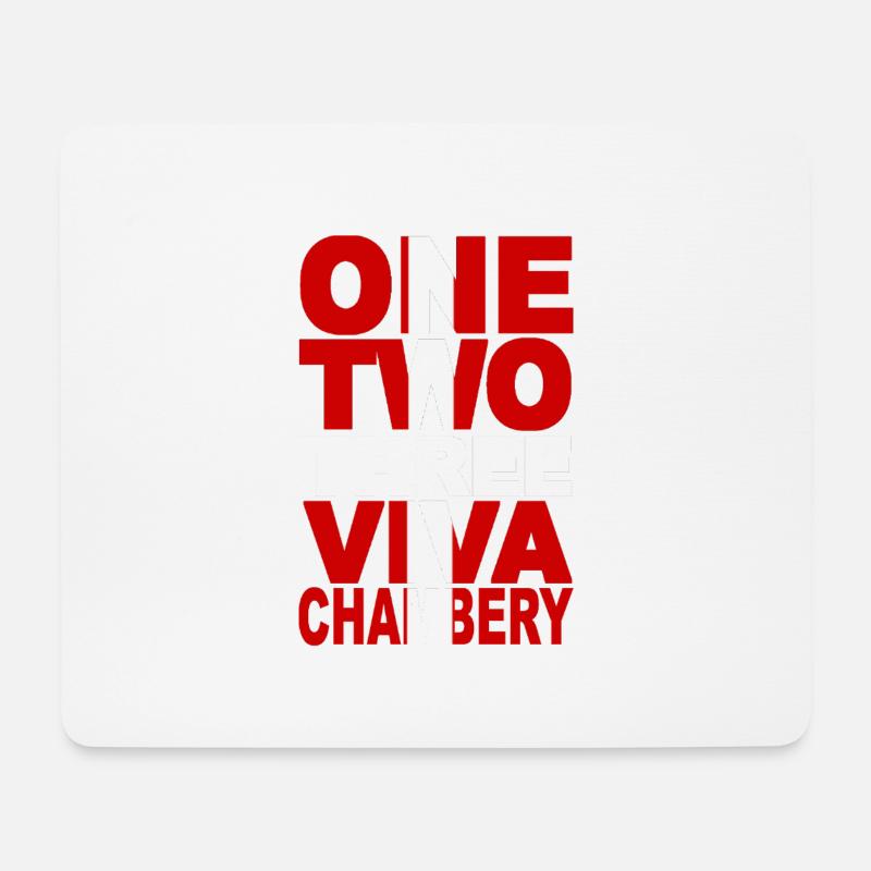 ONE TWO THREE VIVA CHAMBERY ! - Tapis de souris (format paysage) - blanc