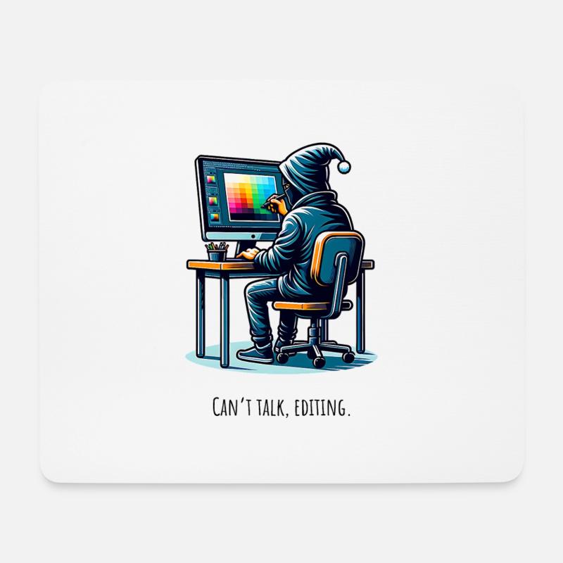 Editing Hacker - Kreativ im Tunnel - Mousepad (Querformat) - Weiß