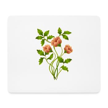 Flowers - Mouse Pad (horizontal) - white - Front