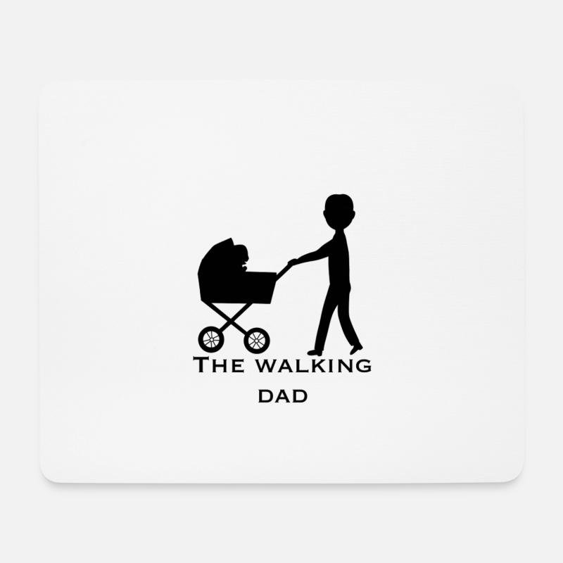 Papa on the Move - Mousepad (Querformat) - Weiß