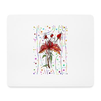 Blumen - Mousepad (Querformat) - Weiß - Vorne
