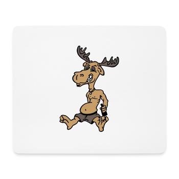 Elch - Mousepad (Querformat) - Weiß - Vorne
