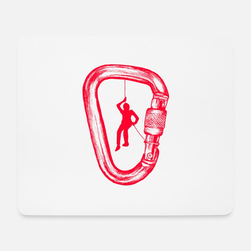 Bergsteiger - Mousepad (Querformat) - Weiß