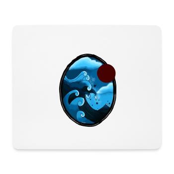 wave off kanagawa - Tapis de souris (format paysage) - blanc - Devant