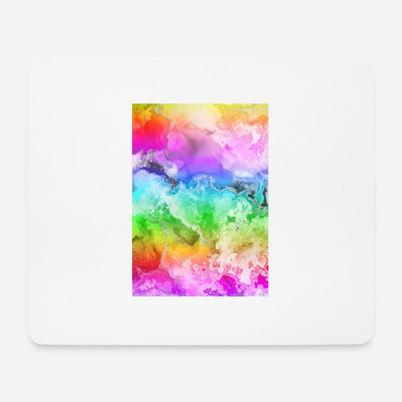 Regenboden Design Frieden - Mousepad (Querformat) - Weiß