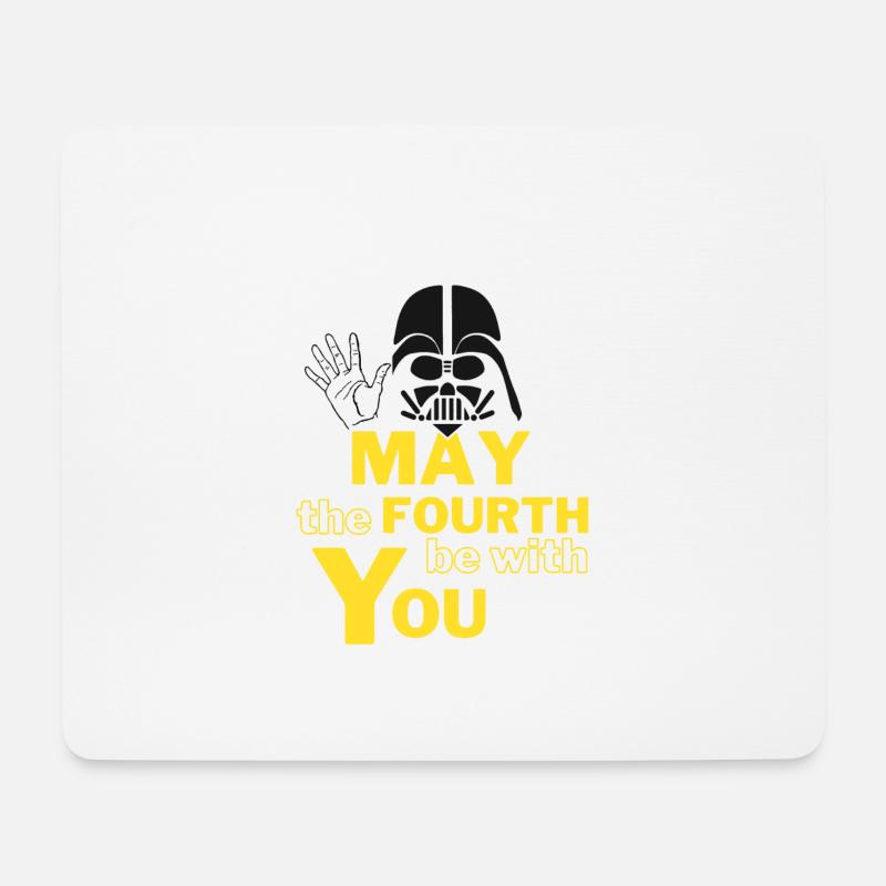 May the Fourth be with you - Mousepad (Querformat) - Weiß