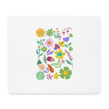 Blumen - Mousepad (Querformat) - Weiß - Vorne