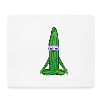 cucumber,yoga cucumber, yoga, namaste - Mouse Pad (horizontal) - white - Front