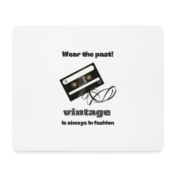 Vintage-Kassetten - Mousepad (Querformat) - Weiß - Vorne