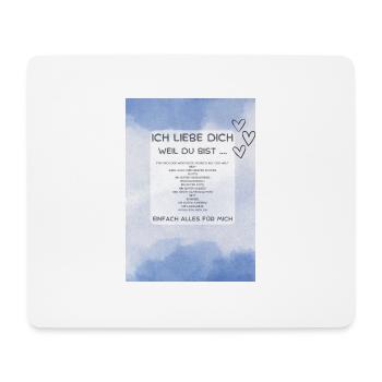 Ich liebe Dich, Partner - Mousepad (Querformat) - Weiß - Vorne