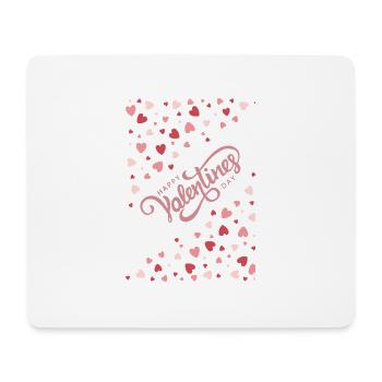 Happy Valentine's Day: Ein Design für die Liebe - Mousepad (Querformat) - Weiß - Vorne