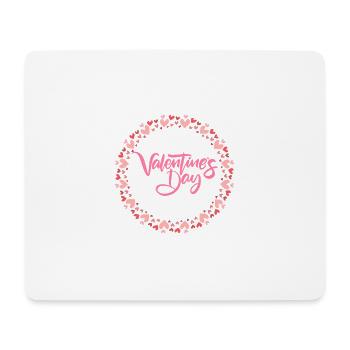 Happy Valentine's Day: Ein Design für die Liebe - Mousepad (Querformat) - Weiß - Vorne