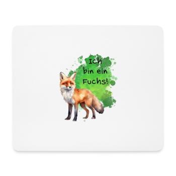 Ich bin ein Fuchs! - Mousepad (Querformat) - Weiß - Vorne