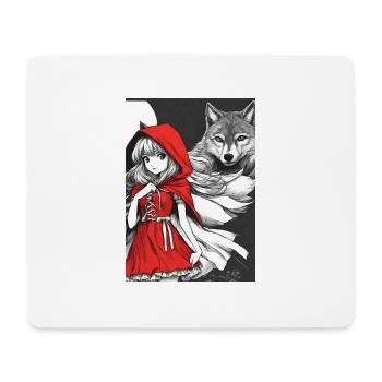 Chaperon rouge - Tapis de souris (format paysage) - blanc - Devant