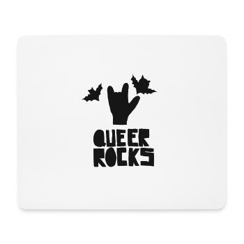 QUEER ROCKS - Mousepad (Querformat) - Weiß - Vorne