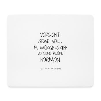 Design affirmatif – l’ironie rencontre la vie quotidienne - Tapis de souris (format paysage) - blanc - Devant