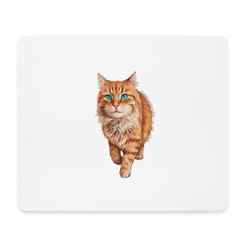 Blue-Eyed Orange Cat - Mouse Pad (horizontal) - white - Front