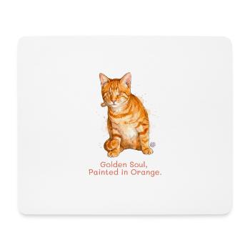 Goldene Seele Orange Katze. - Mousepad (Querformat) - Weiß - Vorne