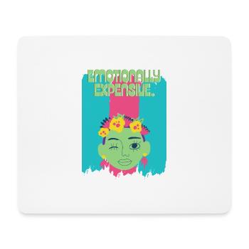 Floral Wreath Portrait Neo-Pop - Mouse Pad (horizontal) - white - Front
