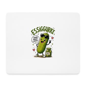 Essiggurke mit Stil - Mousepad (Querformat) - Weiß - Vorne